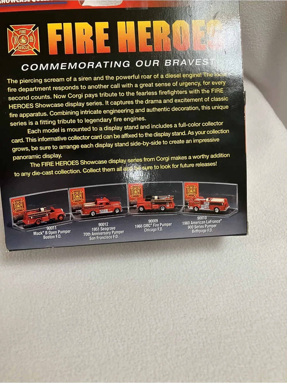 Corgi Fire Heroes 1951 Seagrave Sedan Pumper Truck San Francisco die-cast NIB